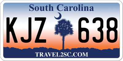 SC license plate KJZ638
