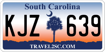 SC license plate KJZ639