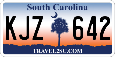 SC license plate KJZ642