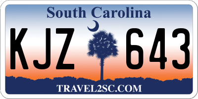 SC license plate KJZ643