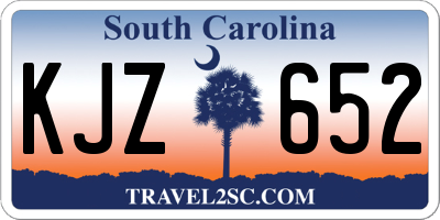 SC license plate KJZ652