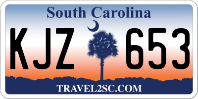 SC license plate KJZ653
