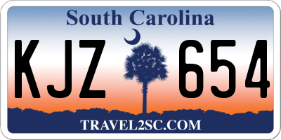 SC license plate KJZ654