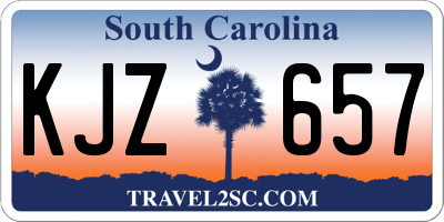 SC license plate KJZ657
