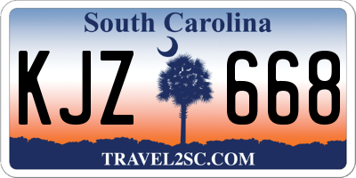 SC license plate KJZ668