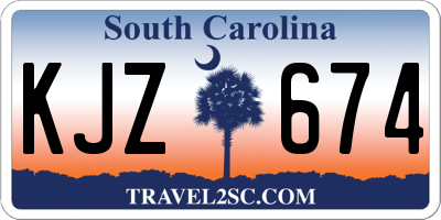 SC license plate KJZ674