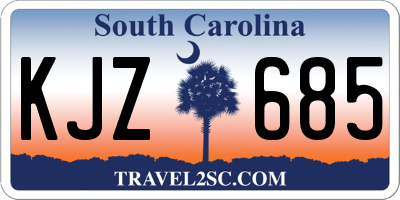 SC license plate KJZ685