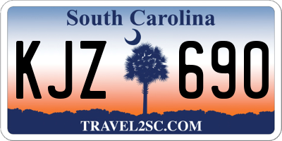 SC license plate KJZ690