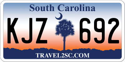 SC license plate KJZ692