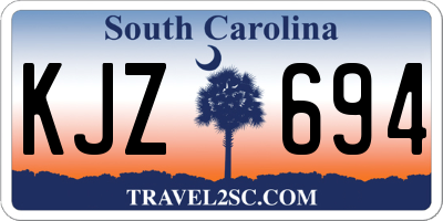 SC license plate KJZ694