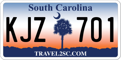 SC license plate KJZ701