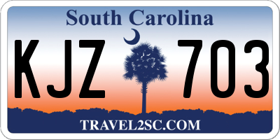 SC license plate KJZ703