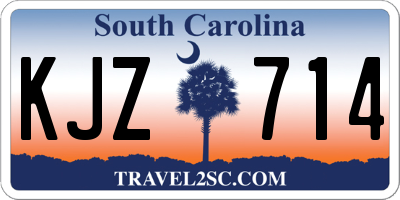 SC license plate KJZ714