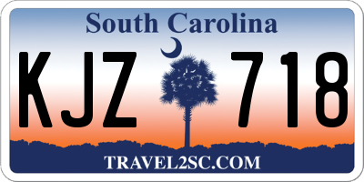 SC license plate KJZ718