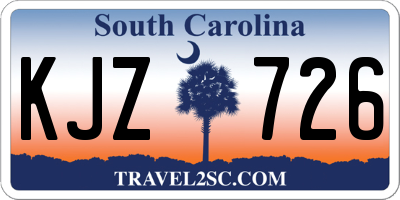 SC license plate KJZ726