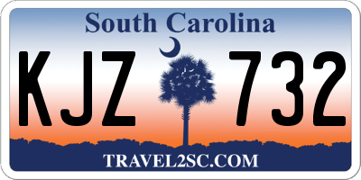 SC license plate KJZ732