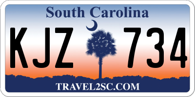 SC license plate KJZ734