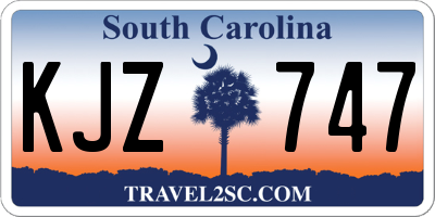 SC license plate KJZ747