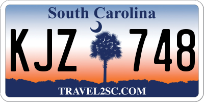 SC license plate KJZ748