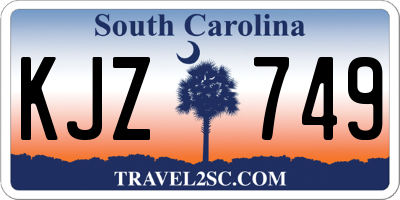 SC license plate KJZ749