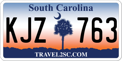 SC license plate KJZ763