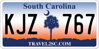SC license plate KJZ767