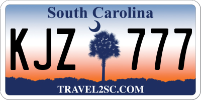 SC license plate KJZ777