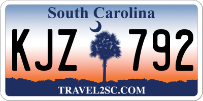 SC license plate KJZ792