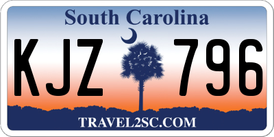 SC license plate KJZ796