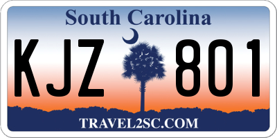 SC license plate KJZ801