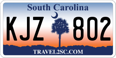 SC license plate KJZ802