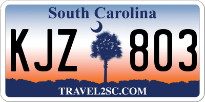 SC license plate KJZ803
