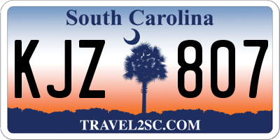 SC license plate KJZ807