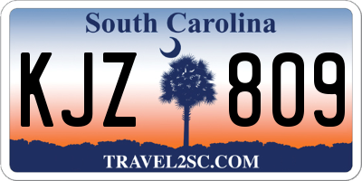 SC license plate KJZ809