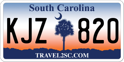 SC license plate KJZ820