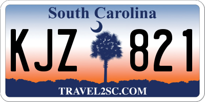 SC license plate KJZ821