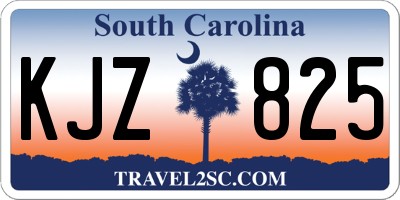 SC license plate KJZ825