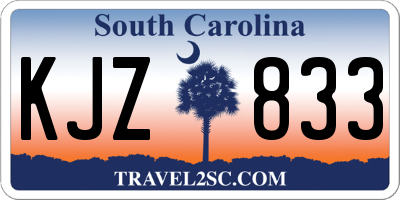 SC license plate KJZ833