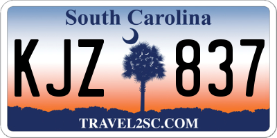 SC license plate KJZ837