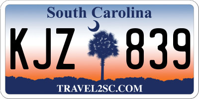 SC license plate KJZ839