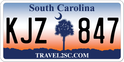 SC license plate KJZ847