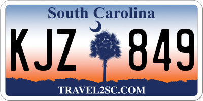 SC license plate KJZ849