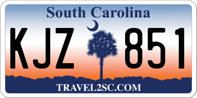 SC license plate KJZ851