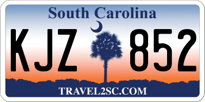 SC license plate KJZ852