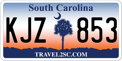 SC license plate KJZ853