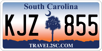 SC license plate KJZ855