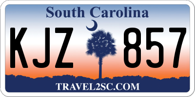 SC license plate KJZ857
