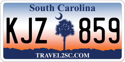 SC license plate KJZ859