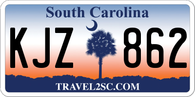 SC license plate KJZ862