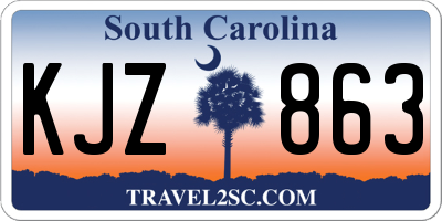 SC license plate KJZ863